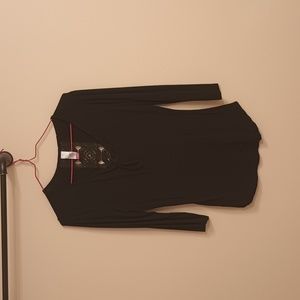 Black Top Cutout Back Size Small